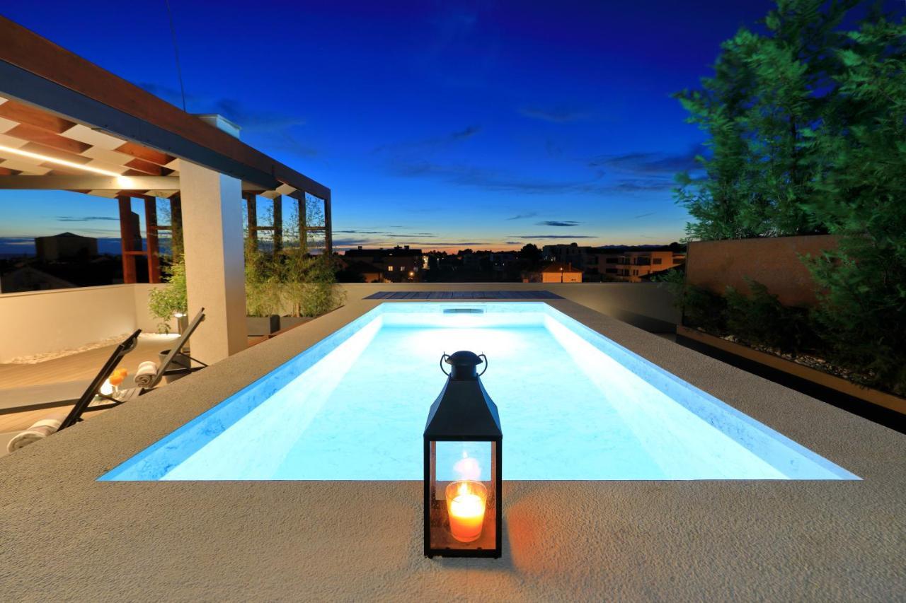 Penthouse Diem - Private Pool With Sea View Zadar Exterior photo